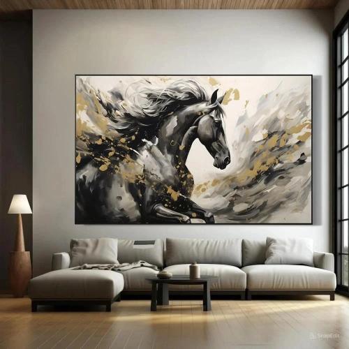 لوحة فنية للخيل (طباعة)