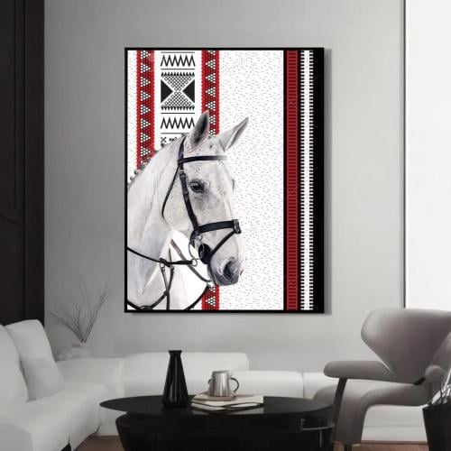 لوحة فنية كانفس للخيل (طباعة)