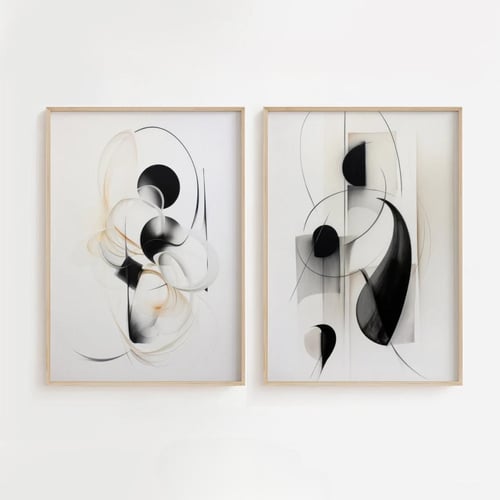 لوحة فنية كانفس ثنائية (طباعة)