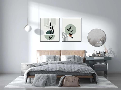 لوحة فنية ثنائية (طباعة)