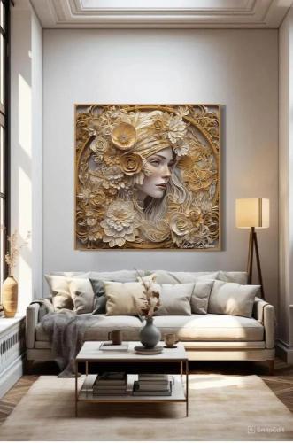 لوحة فنية بتصميم ثلاثي الأبعاد (طباعة)