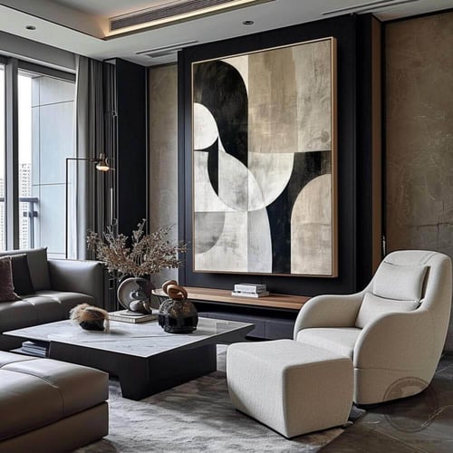 لوحة كانفس فني تجريدي (طباعة)