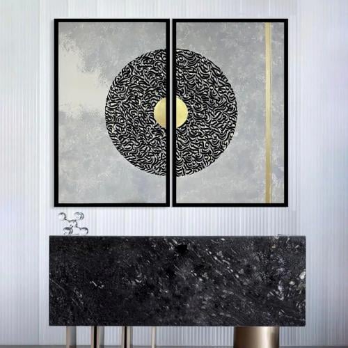 لوحة فنية ثنائية (طباعة)