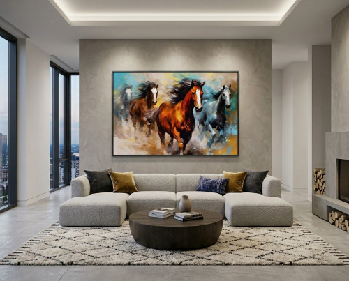 لوحات فنية للخيل "اندفاع الأصالة" (طباعة)