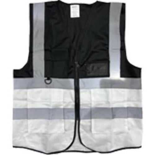 سديري سفتي بجيوب لونين بكرت فسفوري واسود