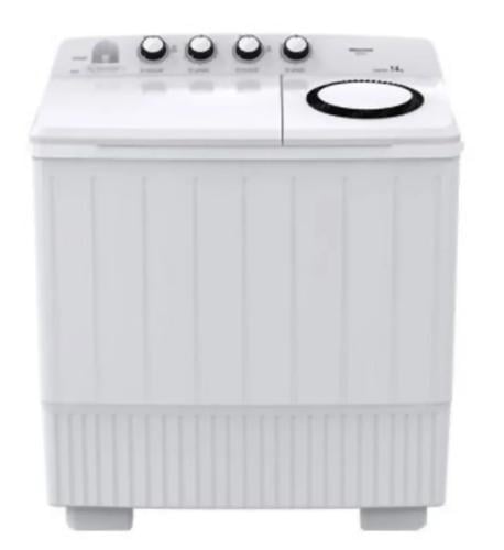 غسالة حوضين هايسنس 14 كيلو – أبيض