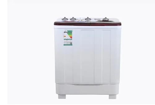 غسالة جنرال سوبريم , حوضين ,8 كجم ,ابيض/أحمر ,