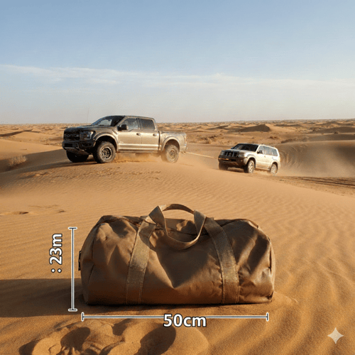 واير سحب سيارة – 9 متر × 25 ملم أسود