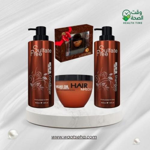 مجموعة العناية بالشعر المتكاملة بزيت الأرجان والكي...