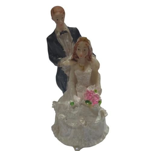 هذا المنتج عبارة عن مجسم تذكاري لعروس وعريس يستخدم عادة كزينة لقوالب كعك الزفاف أو كقطعة ديكور منزلية والمناسبات والأعمال الفنية