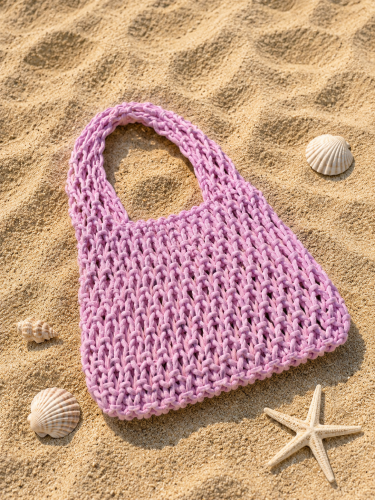 Macrame beach tote bag