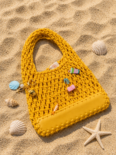 Macrame beach tote bag