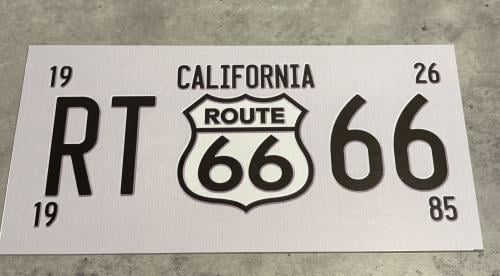 لوحة دراجة Rt 66 لون فاتح