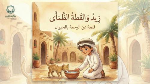 قصة الكترونية - زيد و القطة الظمآى .. من ٥-١٠