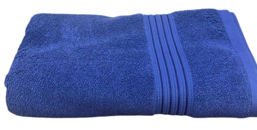 منشفة استحمام قطن طبيعي ازرق Blue Bath Towel Cotton