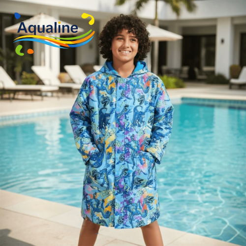 Blue Dinosaur Robe - A025
