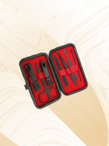 طقم العناية الشخصية المتكامل (7 قطع) - أسود ملكي