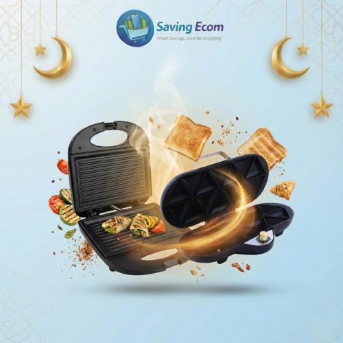 بكج رمضان السريع: شواية كهربائية + صانعة السندوتشا...