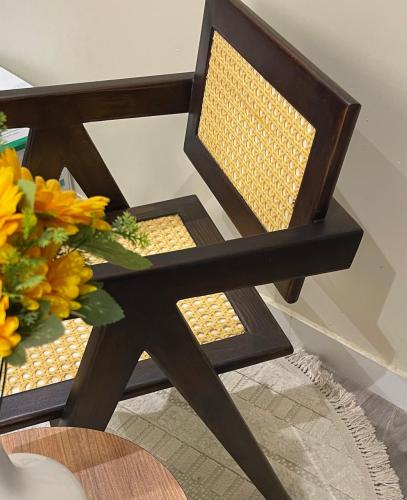 Rattan wood chair 02