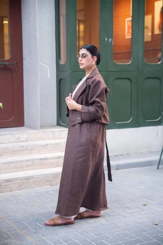 عباية لينن - بتصميم ترنش