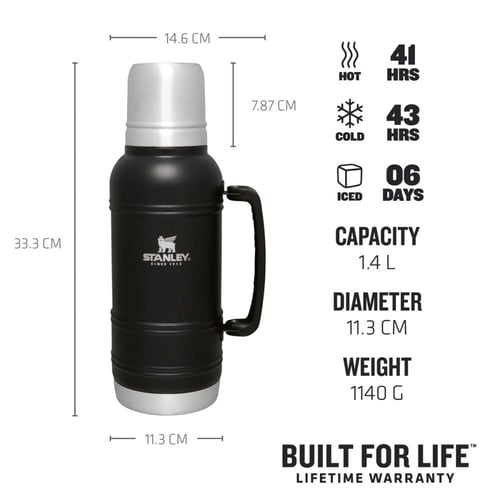 Stanley LGC Flask 1.4L/1.5Qt Artisan Thermal Black...