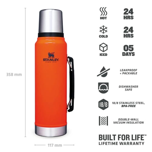 Stanley CLA 1L/1.1QT Vac BTL Blaze Orange
