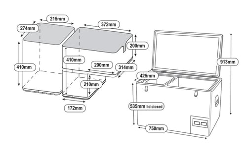 ثلاجة ناشيونال لونا 60 لتر Smart Legacy