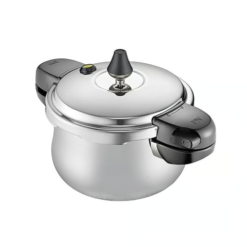 قدر كاتم ستيل 2.0 لتر 5 طبقات مع غطاء زجاج بي إن H...