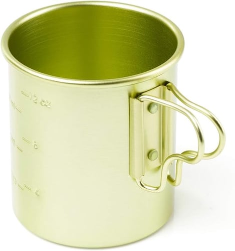 كوب بوجابو اخضر مع مقابض قابلة للطي 400مل منGSI