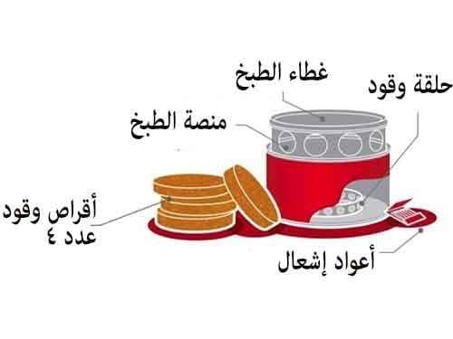موقد العلبة كبير + 4 حبة قرص وقود 648030501007
