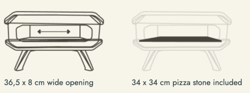 فرن بيتزا يعمل بالغاز مقاس 13 بوصة من مع ميزان حرا...