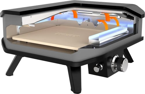 فرن بيتزا يعمل بالغاز مقاس 13 بوصة من مع ميزان حرا...