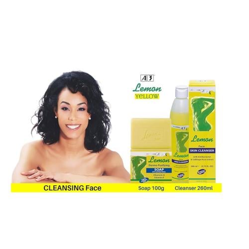 A3 Lemon set 3pcs Oil lotion saop مجموعه ليمون إي...