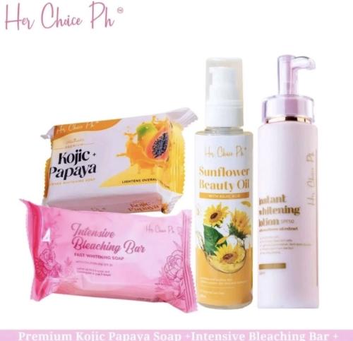 Her Choice set 4pcs soap and lotion and oil مجموعة...