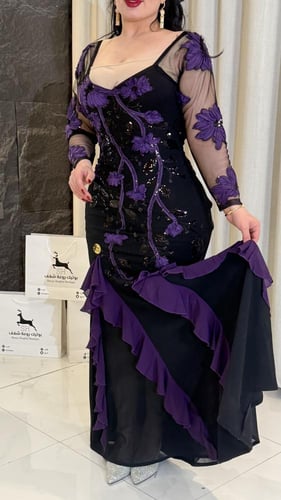 فستان ماسك مع شيفون موف