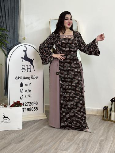 جلابية حرير بودرة