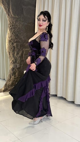 فستان ماسك مع شيفون موف