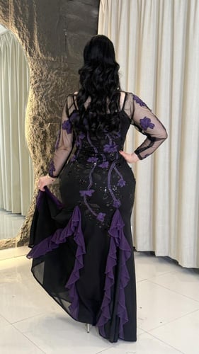 فستان ماسك مع شيفون موف