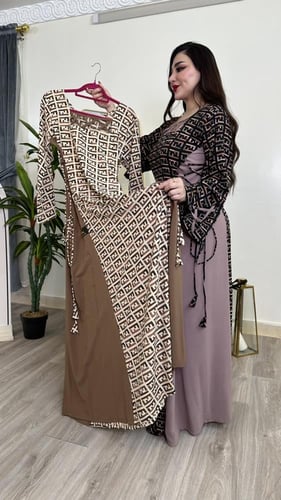 جلابية حرير بودرة