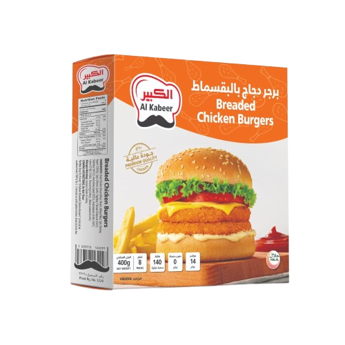 برجر دجاج بالبقسماط من الكبير 400 جرام - 8 قطع