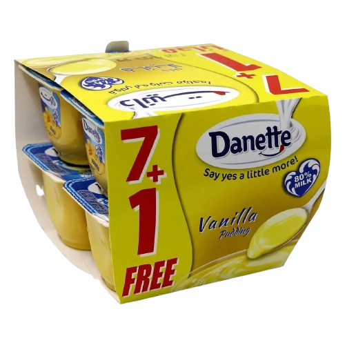 دانيت حلى فانيلا 75جم ( 7 + 1 مجان ) -الصافي