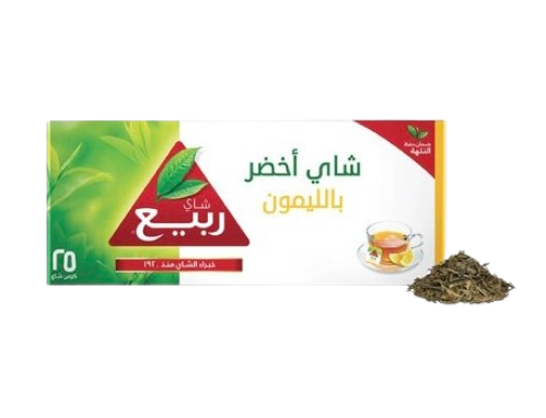 ربيع شاي اخضر بالليمون 25 كيس*1.6 جرام