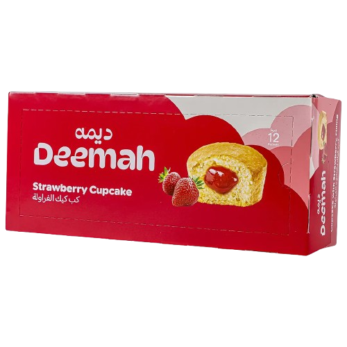 كب كيك ديمه فراولة علبة 12 قطعة 27 جرام