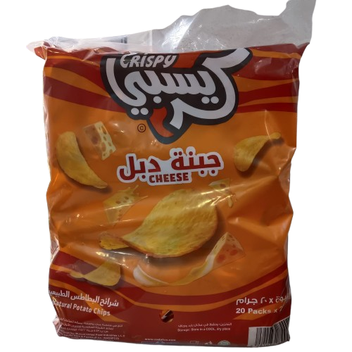 كريسبي بطاطس بطعم جبنة دبل 20جم * 20