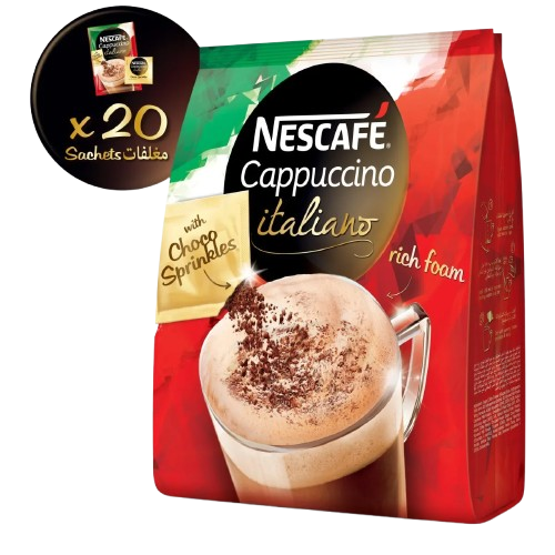 نسكافيه كابتشينو قهوة إيطالية 20 قطعة