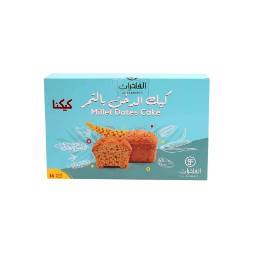 كيك الدخن بالتمر من كيكنا 15 قطعة من الفاخر 350 جم