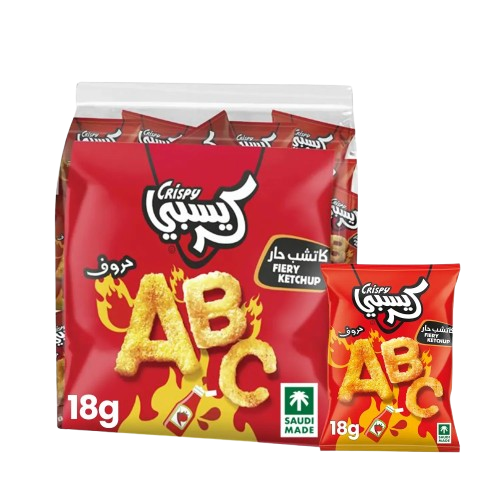 كريسبي حروف كاتشب حار 18 جرام × 16
