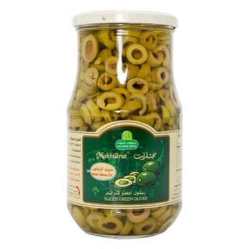 شرائح زيتون اخضر بزيت الزيتون 325جرام- حلواني اخوا...