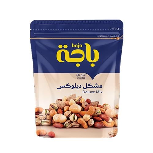 باجة مشكل مكسرات ديلوكس بدون ملح 120جرام