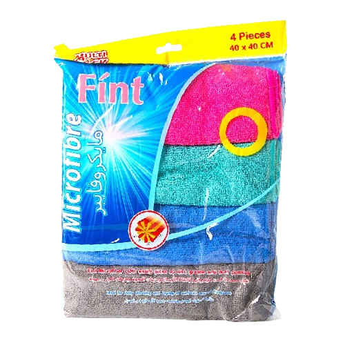 فوط مايكروفايبر من فينت 40X40 سم - 4 حبات ملون
